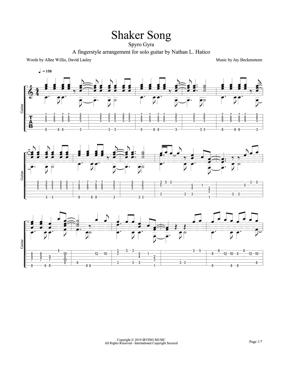 Shaker Song (arr. Nathan L. Hatico)