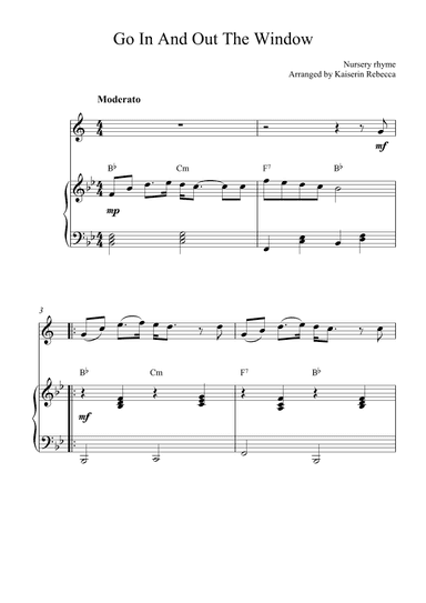 Go In And Out The Window (arr. Kaiserin Rebecca)