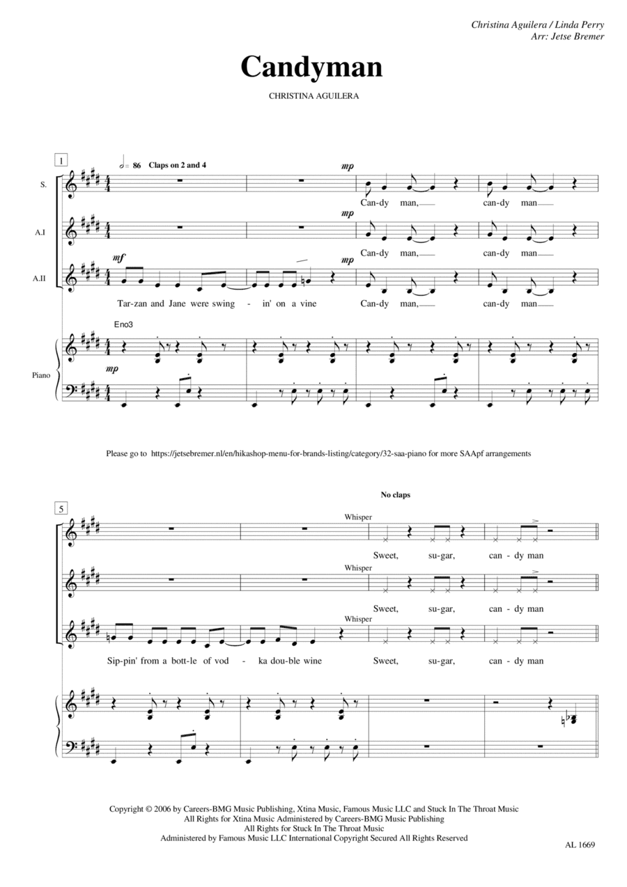 Candyman (arr. Jetse Bremer)