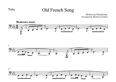 Old French Song (arr. Zachary Corbett)