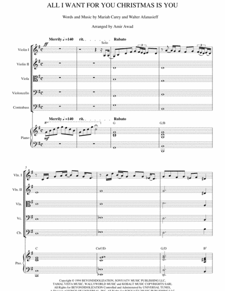 All I Want For Christmas Is You (arr. Amir Awad)