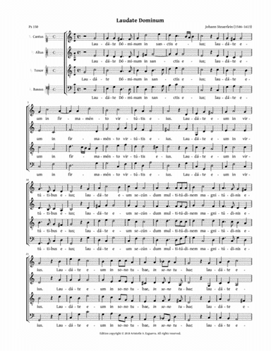 Laudate Dominum a 4 (Steuerlein) (arr. Aristotle A. Esguerra)