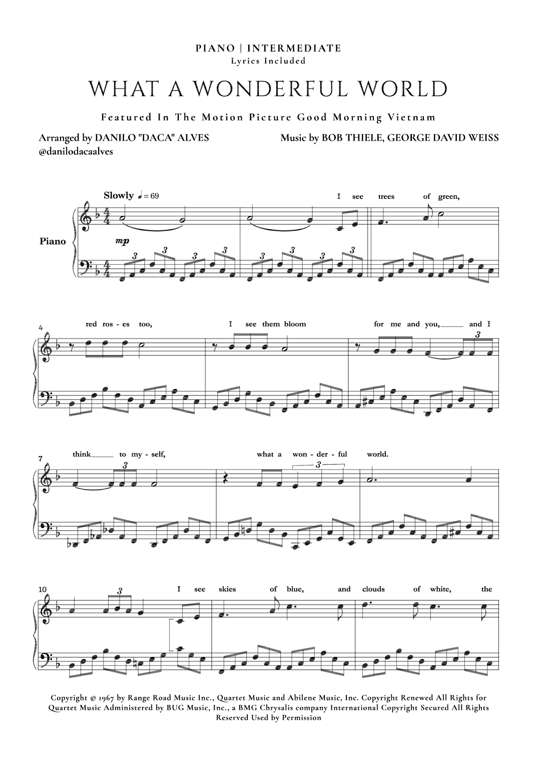 What A Wonderful World (arr. Danilo "Daca" Alves)