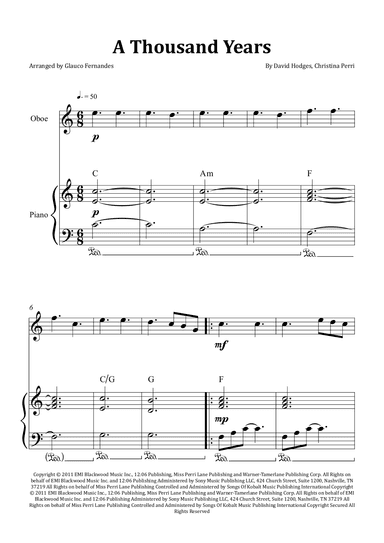A Thousand Years (arr. Glauco Fernandes)