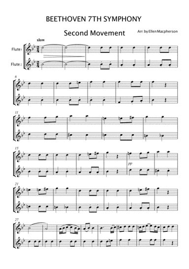Beethoven 7th Symphony - Flute Duet (arr. Ellen Macpherson)