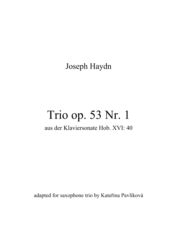 J. Haydn: Trio (arr. Kateřina Pavlíková)