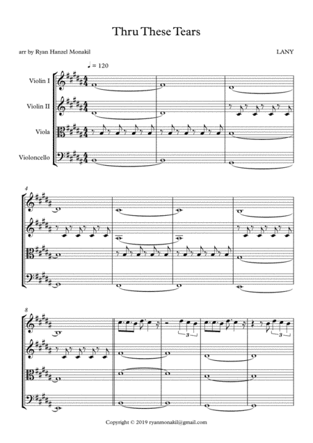 Thru These Tears (arr. Ryan Hanzel Monakil)