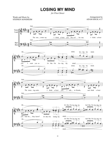 Losing My Mind (arr. Adam Bock)
