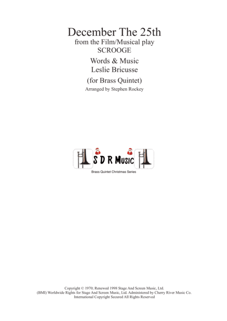December The 25th (arr. Arranged by Stephen Rockey)