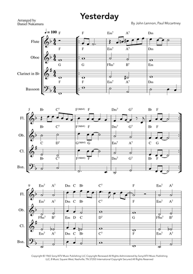 Yesterday (arr. Daniel Nakamura)