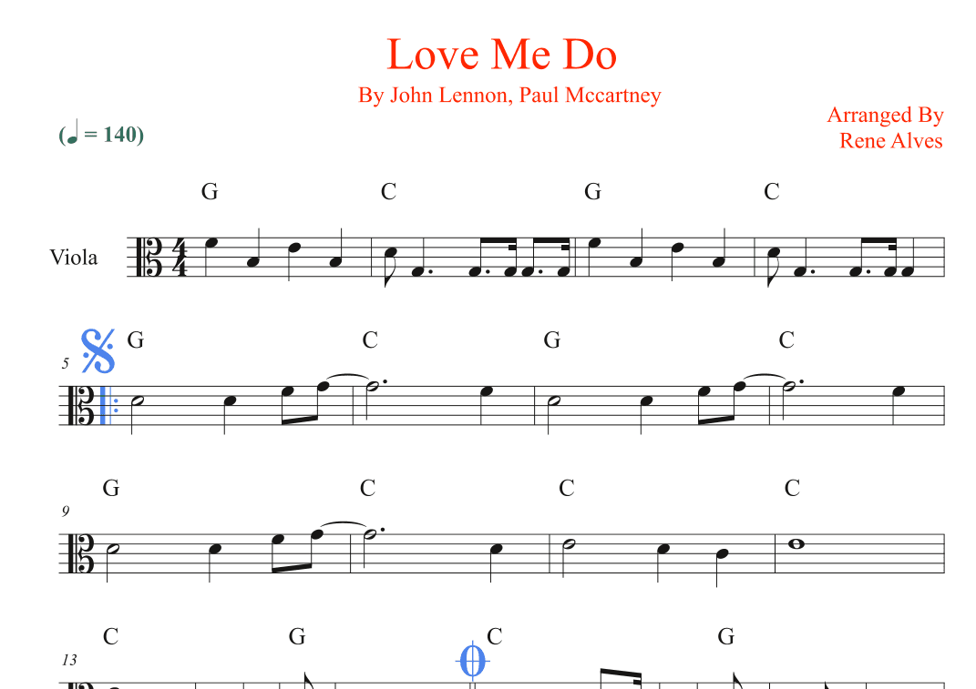Love Me Do (arr. Rene Alves)