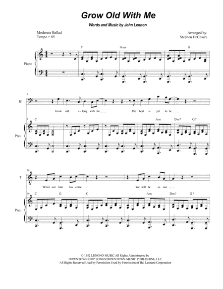 Grow Old With Me (arr. Stephen DeCesare)