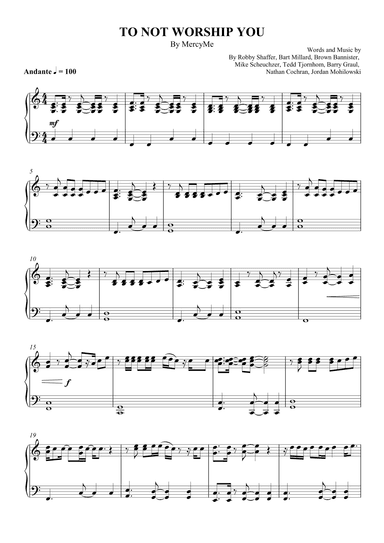 To Not Worship You (arr. SCMusic)
