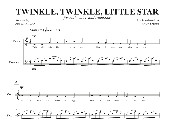 Twinkle Twinkle Little Star (arr. Art.o Artaud)