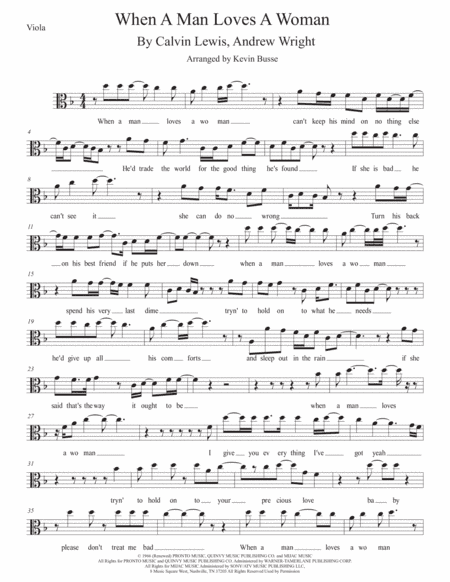 When A Man Loves A Woman (arr. Kevin Busse)