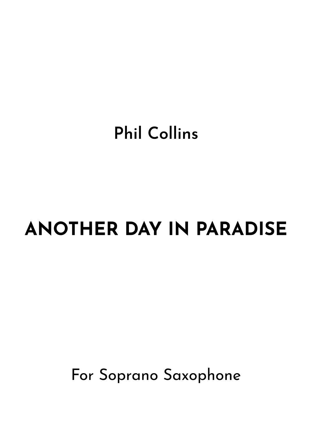 Another Day In Paradise (arr. Jireh J.)