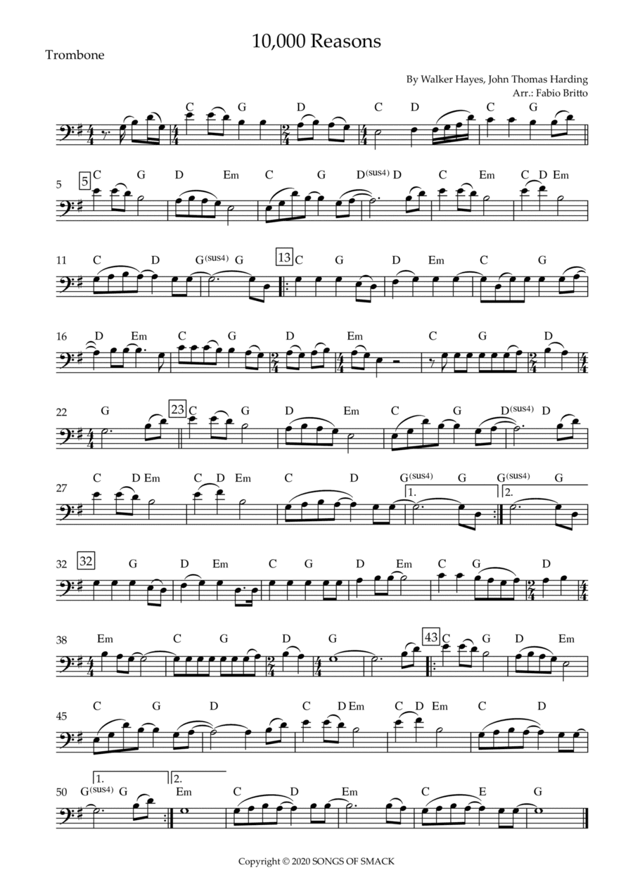 10000 Reasons (arr. Fabio Britto)