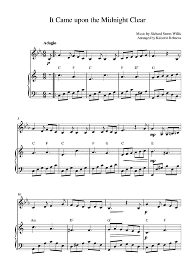 It Came upon the Midnight Clear (arr. Kaiserin Rebecca)