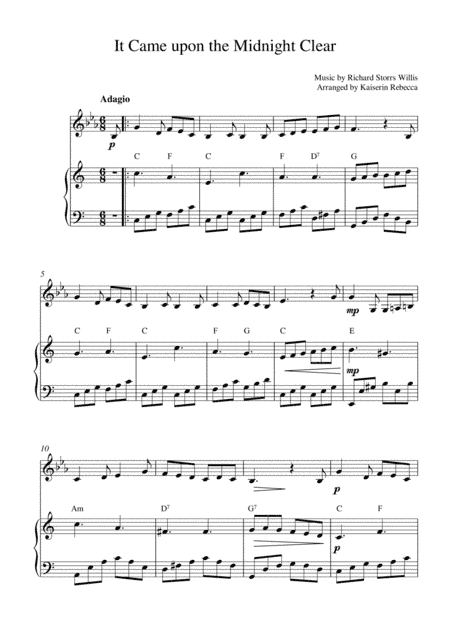 It Came upon the Midnight Clear (arr. Kaiserin Rebecca)