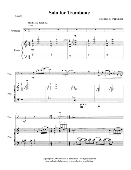 Solo for Trombone