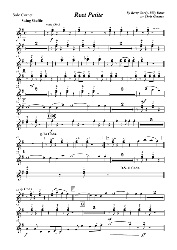 Reet Petite (the Sweetest Girl In Town) (arr. Chris Gorman)