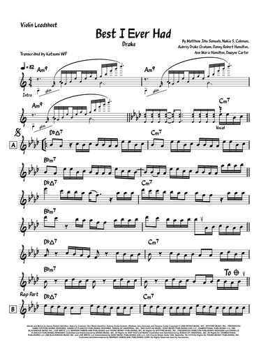 Best I Ever Had (arr. Katsumi WF)
