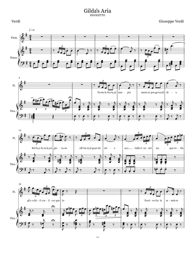 Gilda's Aria (arr. Giuseppe Verdi)