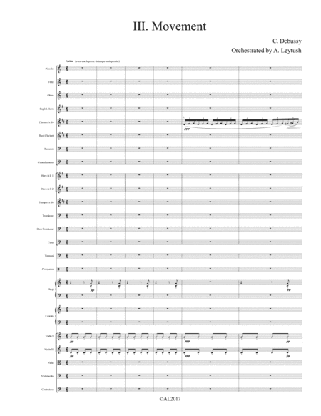 C. Debussy - IMAGES, Book I, #3. Mouvement, Orchestra Suite, Orchestrated by A. Leytush