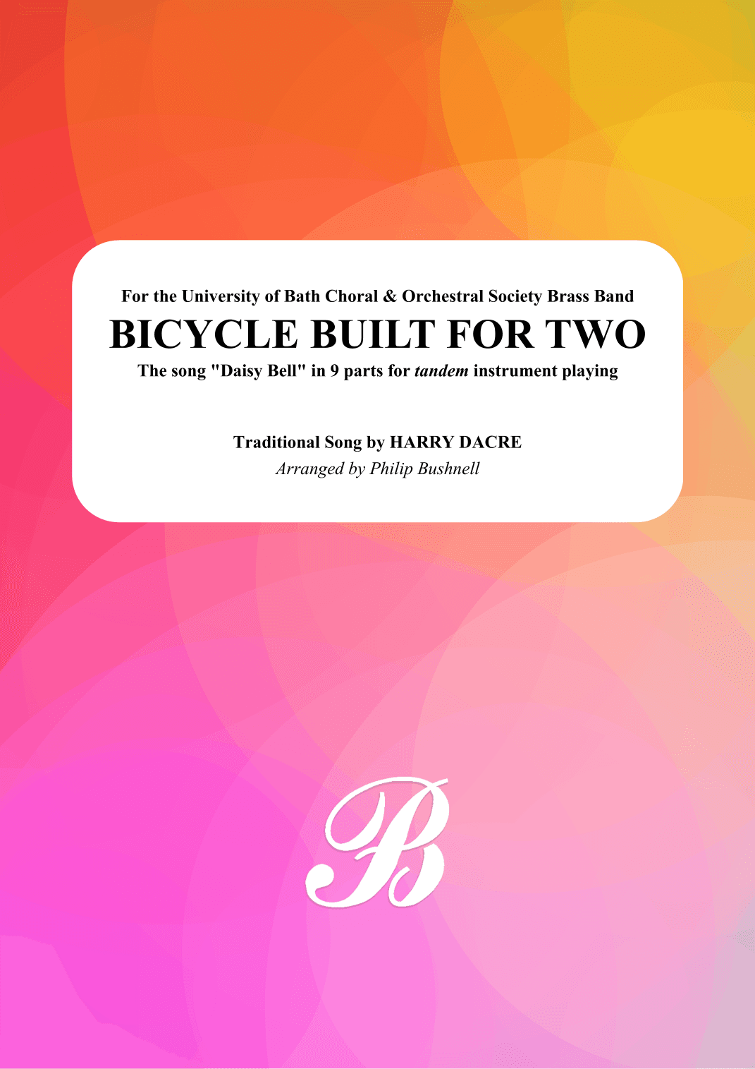 Bicycle Built For Two (arr. Philip Bushnell)