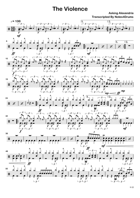 The Violence (arr. Notes4Drums)