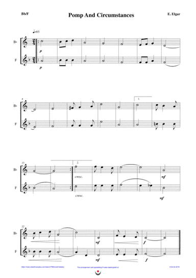 Pomp and Circumstances (easy brass duet Nb. 4 - Bb/F) (arr. Josef Štastný)