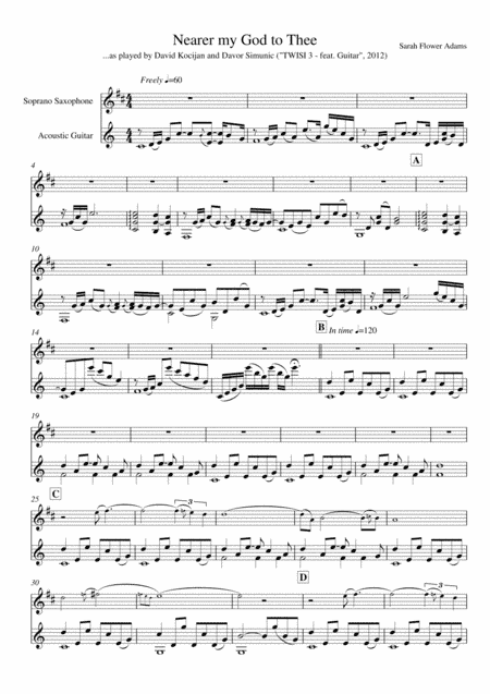 Nearer my God to Thee (guitar & soprano sax) (arr. David Kocijan & Davor Simunic)