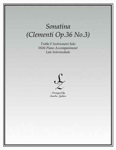 Sonatina-Clementi (Op. 36, No. 3) (treble F instrument solo) (arr. Sandra Zylstra)