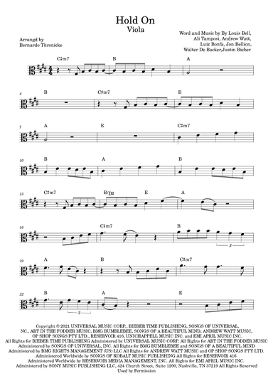 Hold On (arr. Bernardo Thronicke)