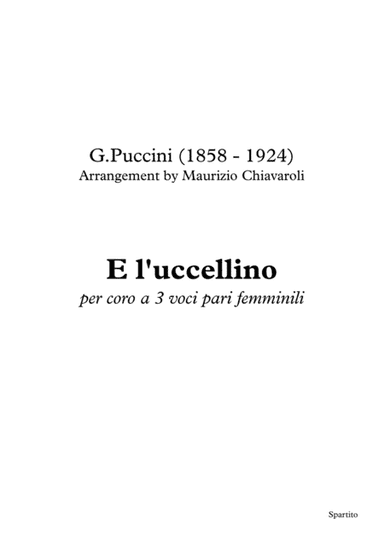 E l'uccellino (arr. Maurizio Chiavaroli)