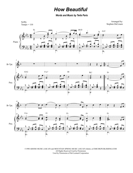 How Beautiful (arr. Stephen DeCesare)