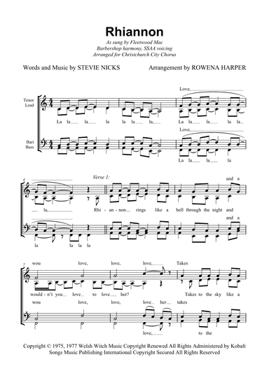 Rhiannon (arr. Rowena Harper)