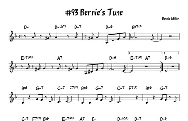 Bernie's Tune (arr. John Fries)