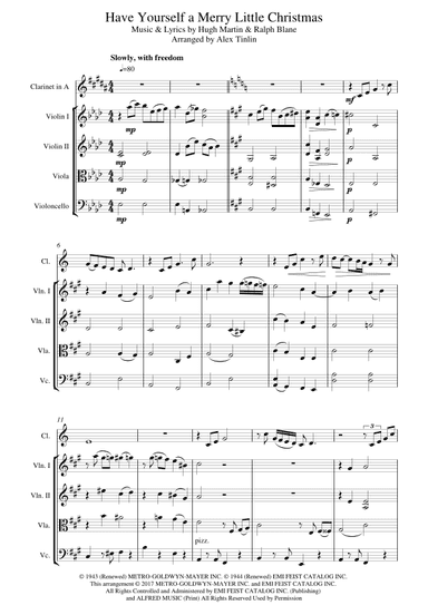 Have Yourself A Merry Little Christmas (arr. Alex Tinlin)