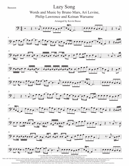 The Lazy Song (arr. Kevin Busse)