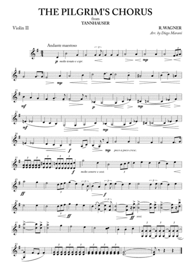The Pilgrim's Chorus for String Quartet (arr. Diego Marani)