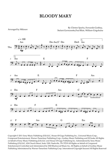 Bloody Mary (arr. Milanov)