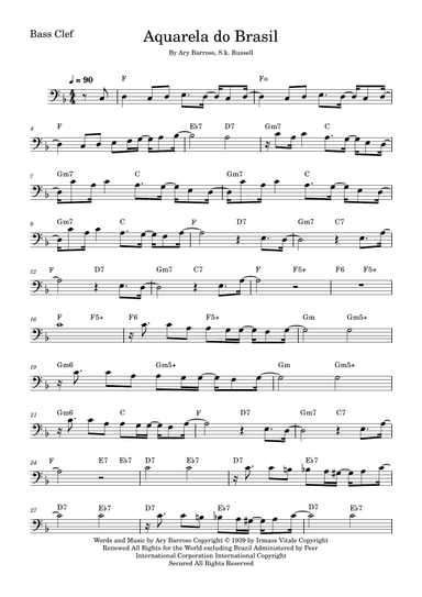 Aquarela Brasileira (aquarela Do Brasil) (brasil) (arr. Fabio Eduardo de Oliveira)