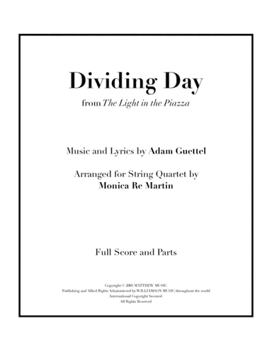 Dividing Day (arr. Monica Re Martin)