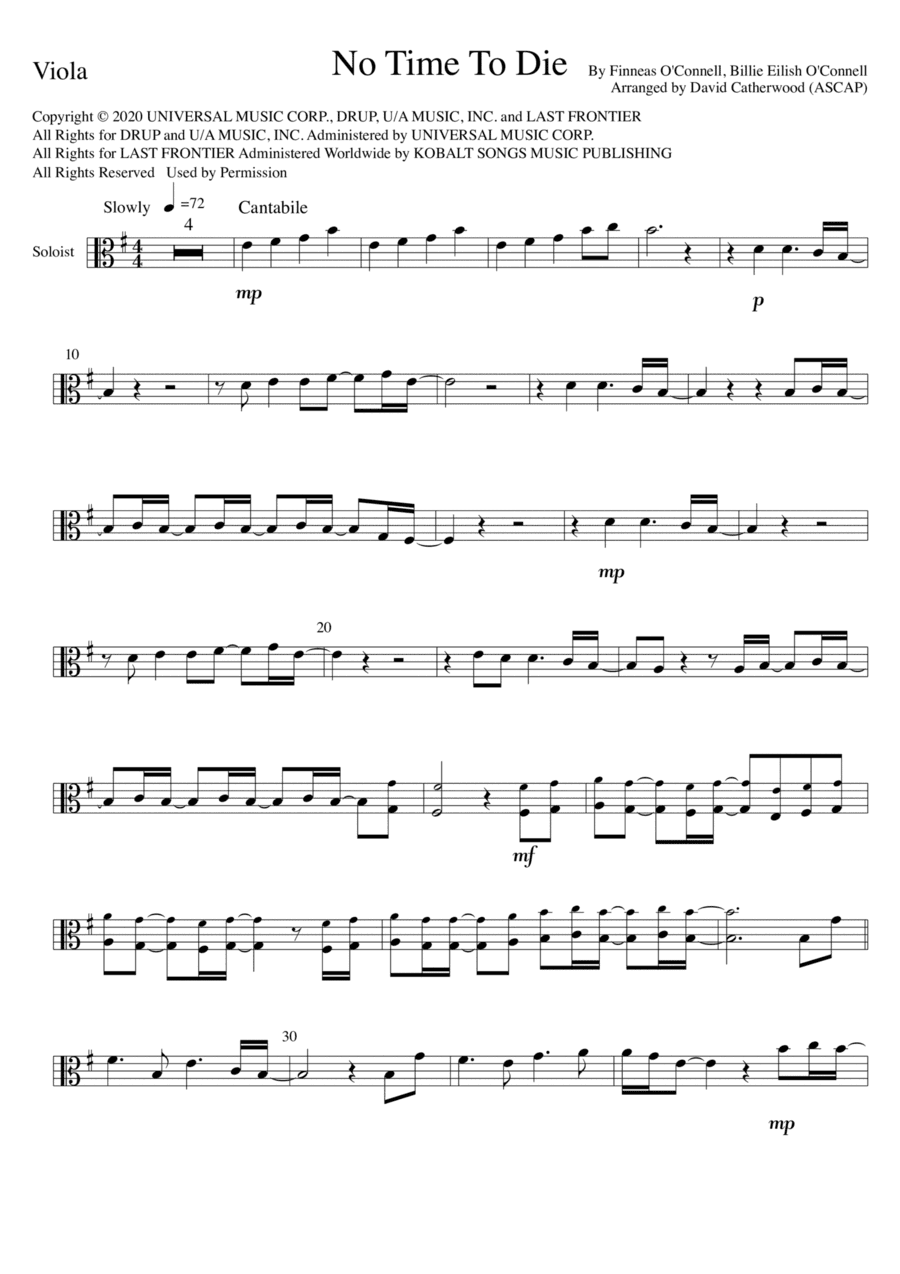 No Time To Die (arr. David Catherwood)