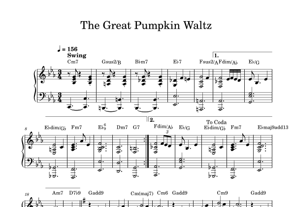 The Great Pumpkin Waltz (arr. Cody Walton)