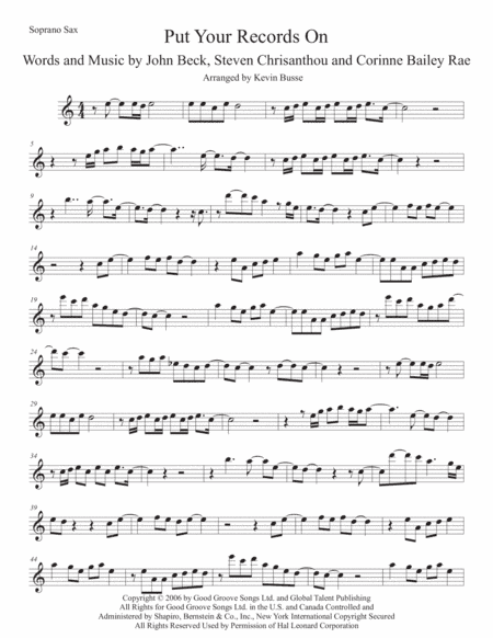 Put Your Records On (arr. Kevin Busse)