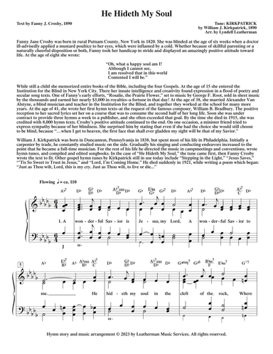 He Hideth My Soul (arr. Lyndell Leatherman)