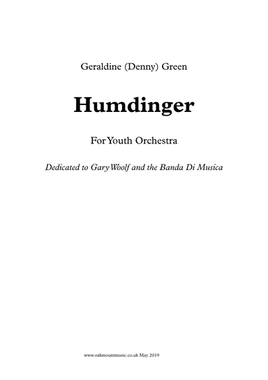Humdinger  (Orchestral Arrangement)