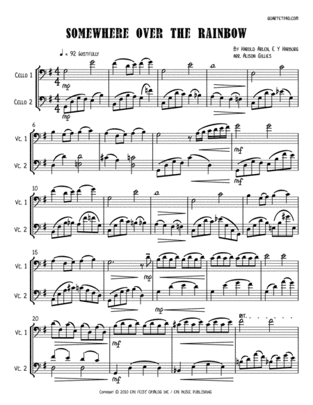 Over The Rainbow (arr. Alison Gillies)